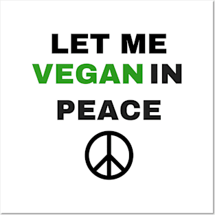 Vegan in peace Posters and Art